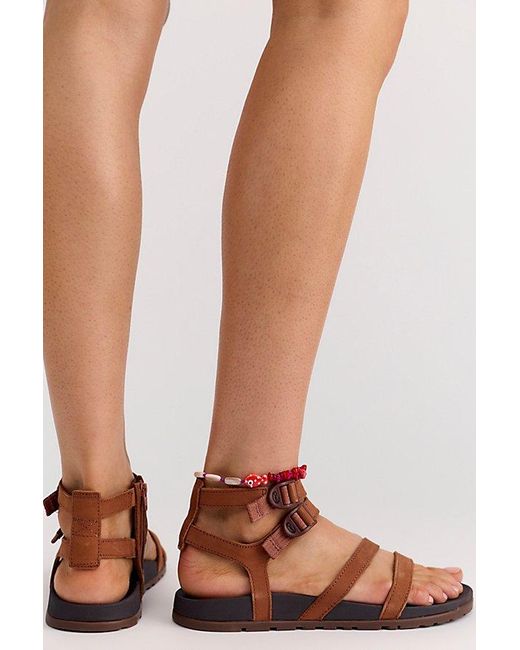 Chaco Brown Lowdown Strappy High Sandals