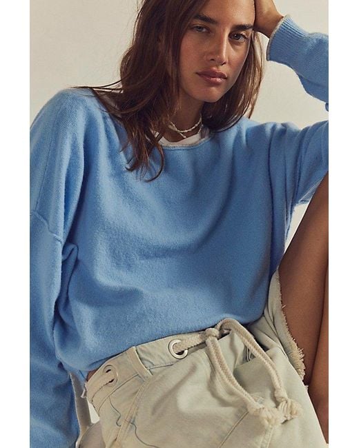 Free People Blue See Me Pullover