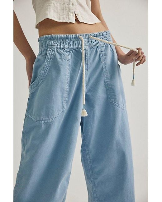 Free People Blue Easy Peasy Pull-On Jeans