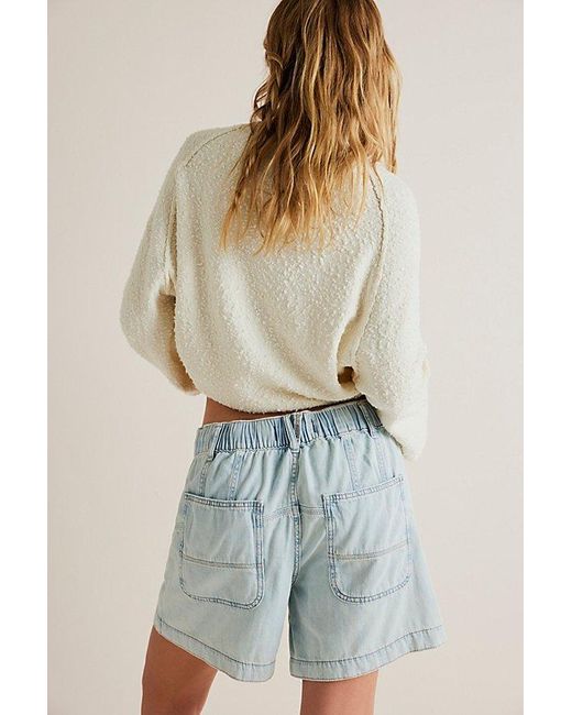 Free People Multicolor Second Chances Pull-on Shorts At Free People In Moonstone, Size: Xs
