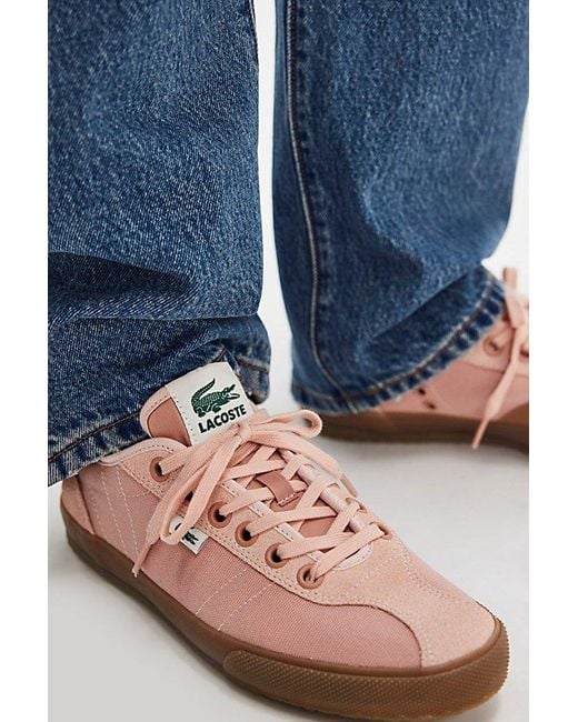 Free People Blue Lacoste Backslam Low Top Sneakers