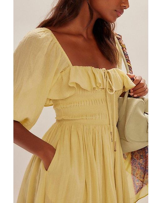 free-est Yellow Oasis Midi Dress By