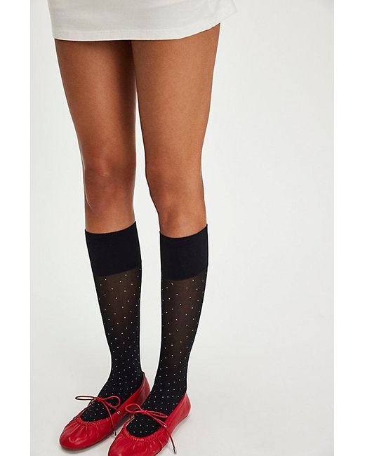 Swedish Stockings Black Eria Knee High Tights By