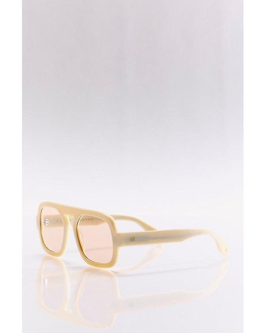 Elisa Johnson White Jane Aviator Sunglasses