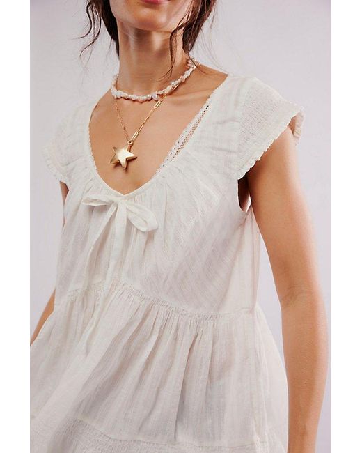 Free People Natural Love Me Smocked Tunic