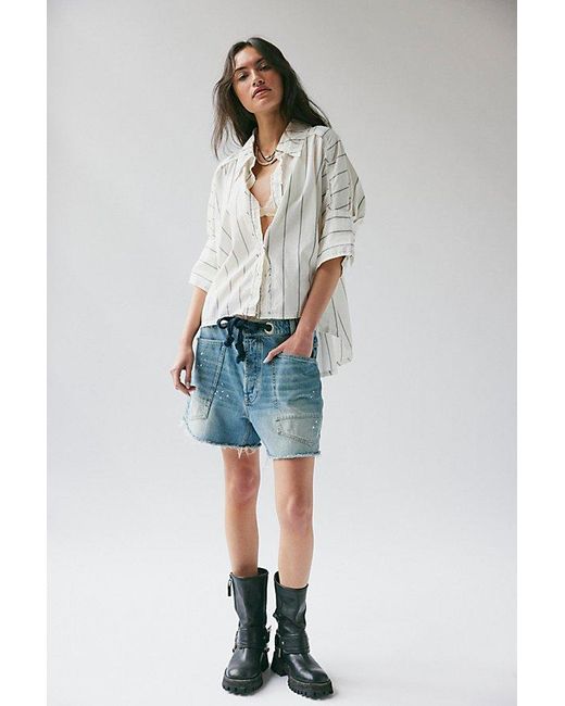 Free People Red Moxie Shorts