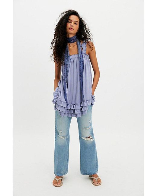 Free People Blue Spring Tide Tunic