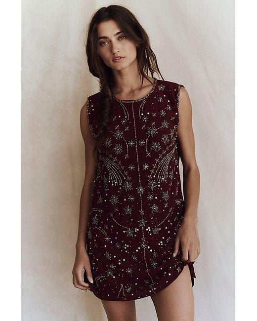 Free People Brown Brighter Days Mini Dress