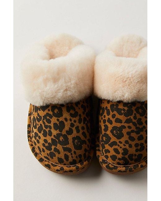 Cloud Nine Natural Leopard Scuff Slippers