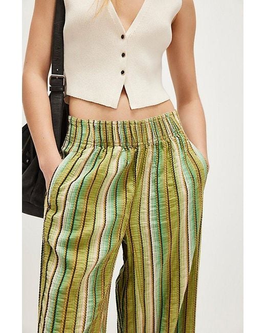 Free People Green Day's End Stripe Pants