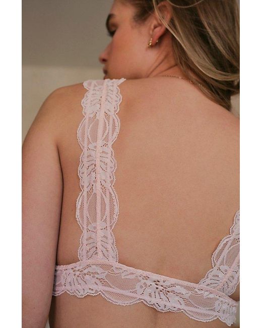 Intimately By Free People Brown Last Dance Lace Plunge Bralette By