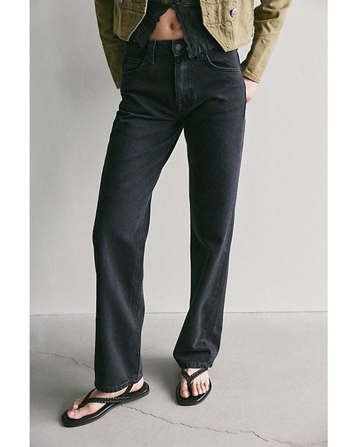 Free People Multicolor Luna Mid-Rise Straight Jeans