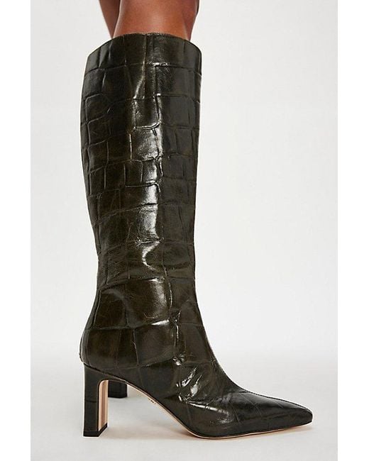 Sam Edelman Blue Sylvia Croc Tall Boots