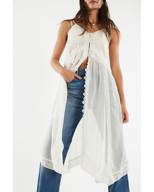 Free People Blue Snowbird Maxi Top
