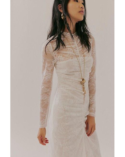 women's long sleeve satin dress Long Sleeve Long Wedding-Guest Dress 7482