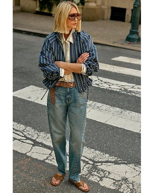 Free People Blue Kemper Slim Tapered Jeans