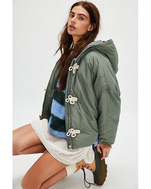 Free People Blue We The Free Duffle Puffer