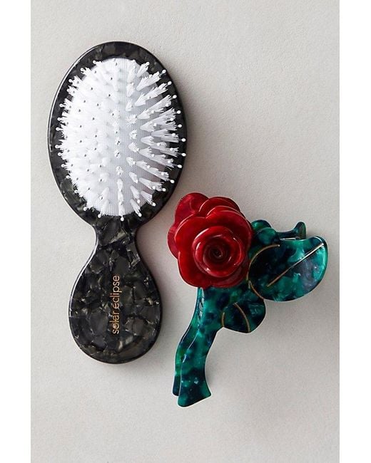 Solar Eclipse Gray Brush And Clip Gift Set