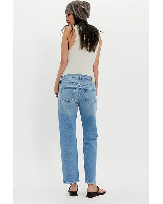 Citizens of Humanity Blue Anissa Low-Rise Straight Leg Jeans