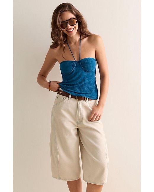 Intimately By Free People Blue Evening Out Halter Top By