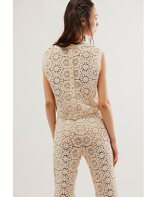 Free People Spell Helena Crochet Top in Natural | Lyst