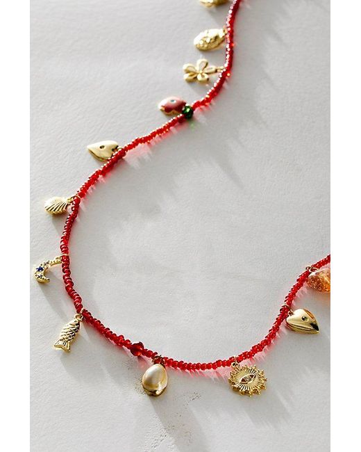 Free People Red Marson Belly Chain