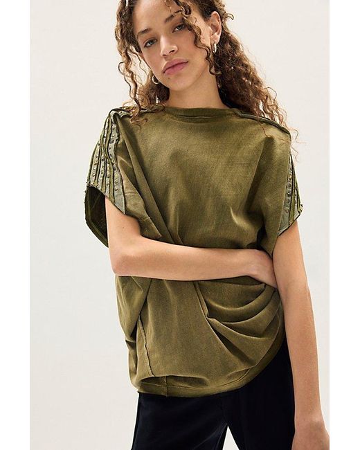 Free People Green Studded Glory Tee