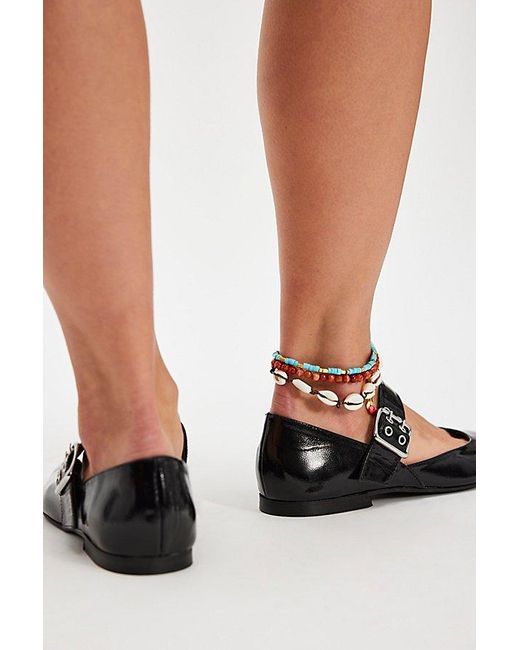 Free People Natural Good Graces Buckle Flats