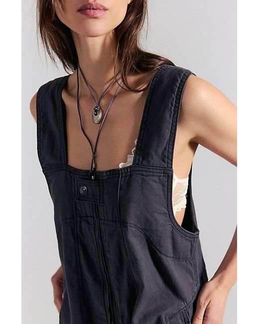 Free People Black Jude Shortalls
