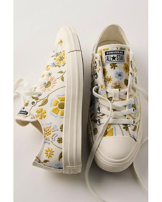 Converse Women's Natural Chuck Taylor All Star Retro Flowers Low