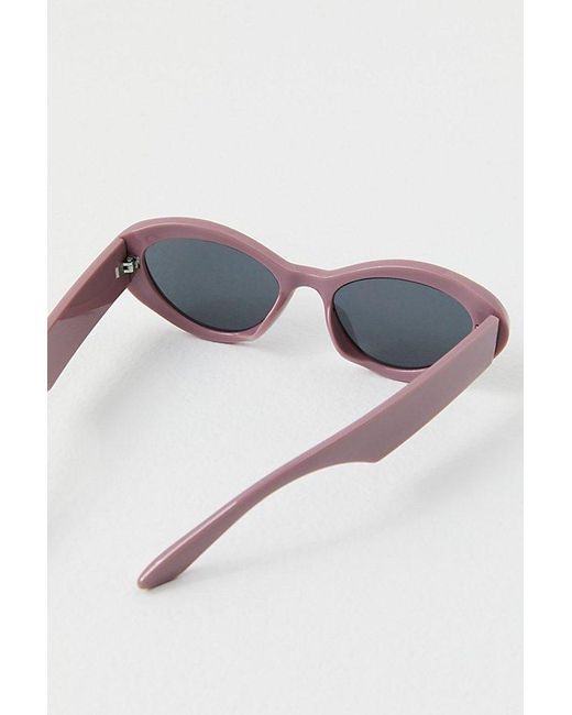Free People Brown Star Studded Cat Eye Sunglasses