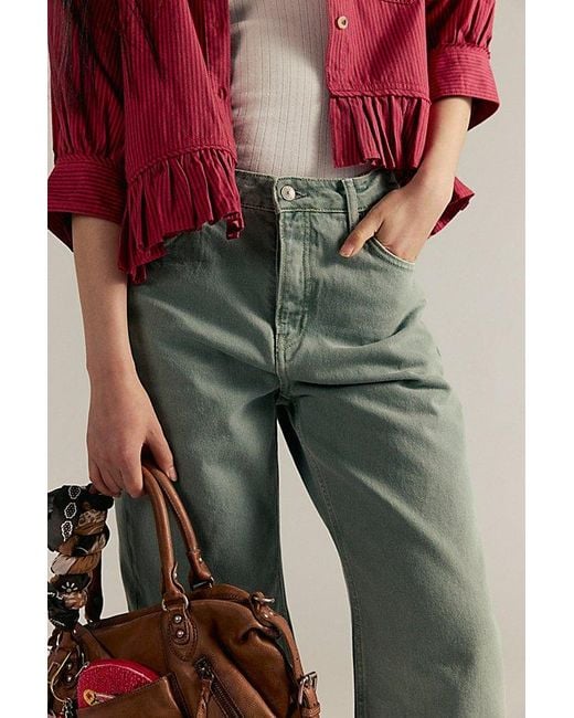 Free People Natural Deep Trance Dropped Boyfriend Jeans