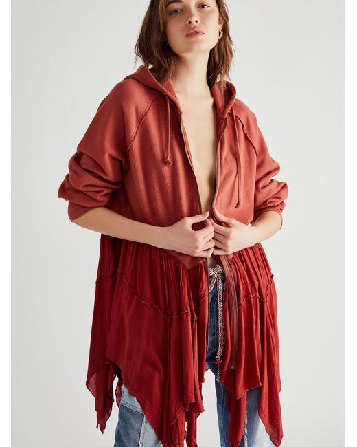 Free people deals red eye cardi