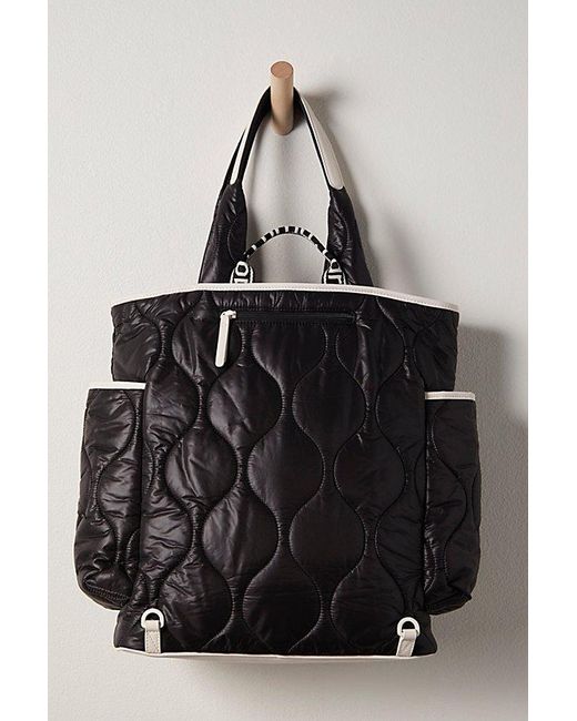 CARAA Black Quilted Tennis Tote