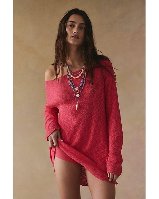 free-est Red Selena Tunic By