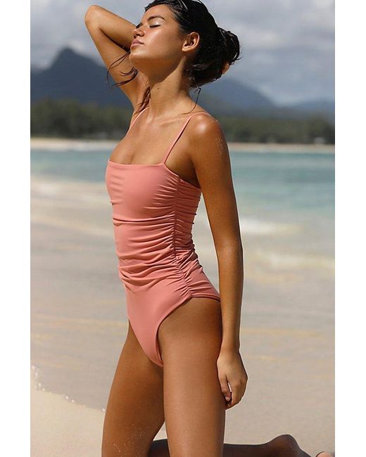 Belle The Label Multicolor The Ruched Maillot One-Piece Swimsuit By