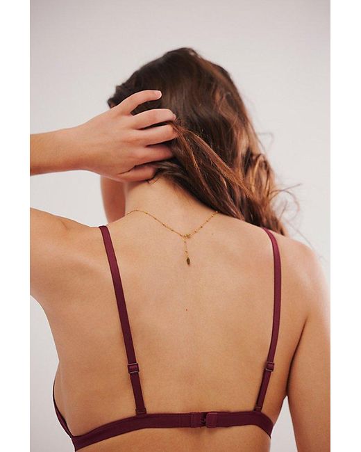 Intimately By Free People Red Collagen Yarn Triangle Bra