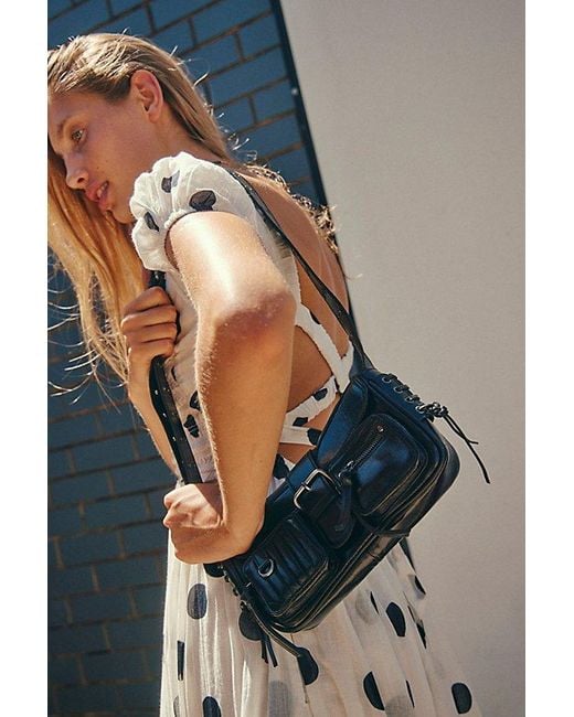 Free People Blue High Speed Crossbody At In Luxe Black