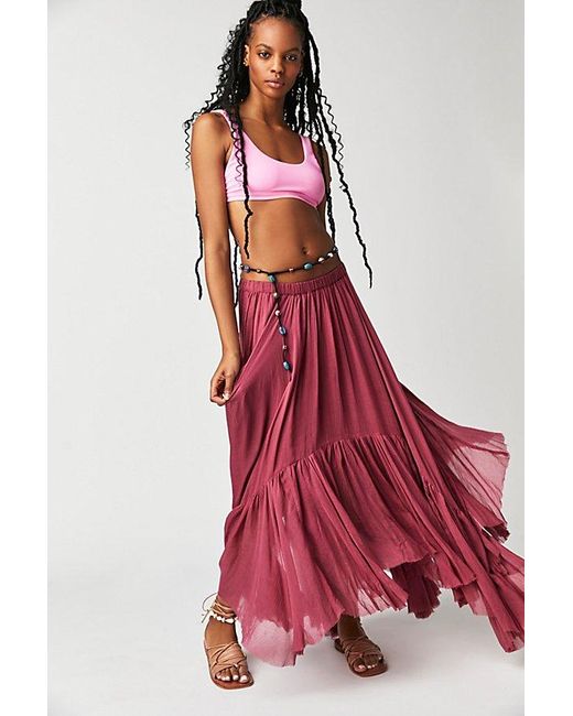 Free People Red Clover Skirt