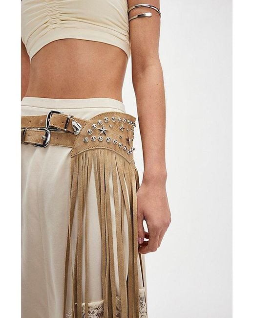 Urban Outfitters Natural Paris Texas Maxi Skirt Belt By