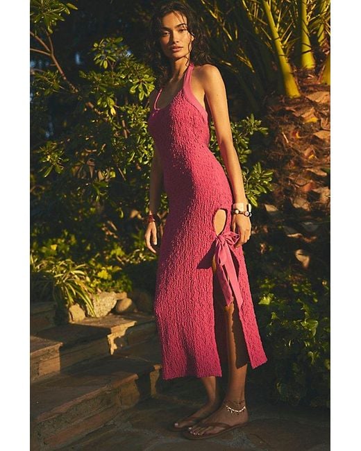 free-est Pink Sea Foam Midi By