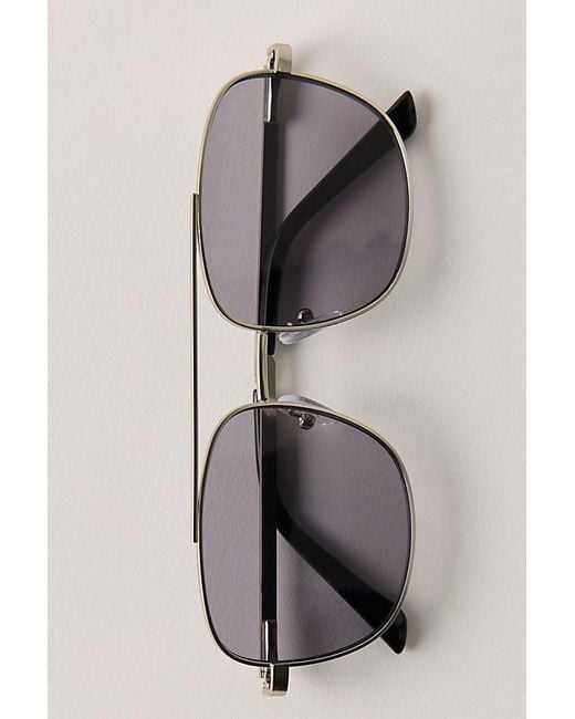 Free People Black Brooks Metal Aviator Sunglasses