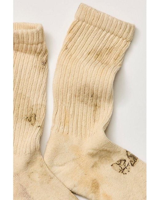 American Trench Natural Floral Dyed Socks By