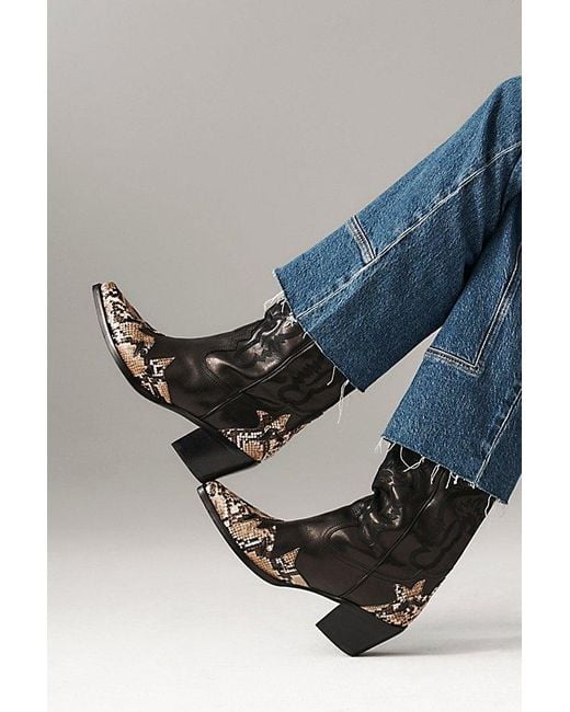 Jeffrey Campbell Black Dagget Charmer Western Boots