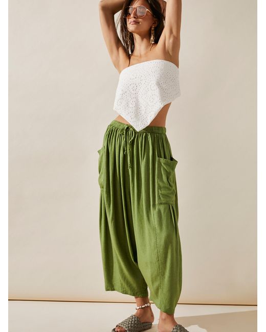 Free People Quinn Pants In Green Lyst 6841