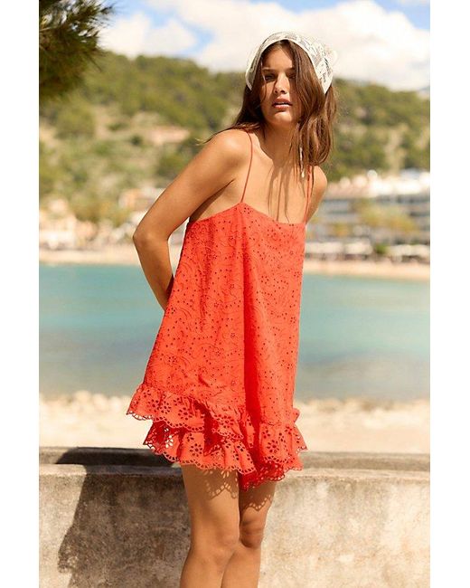 Free People Red Joy Ride Romper
