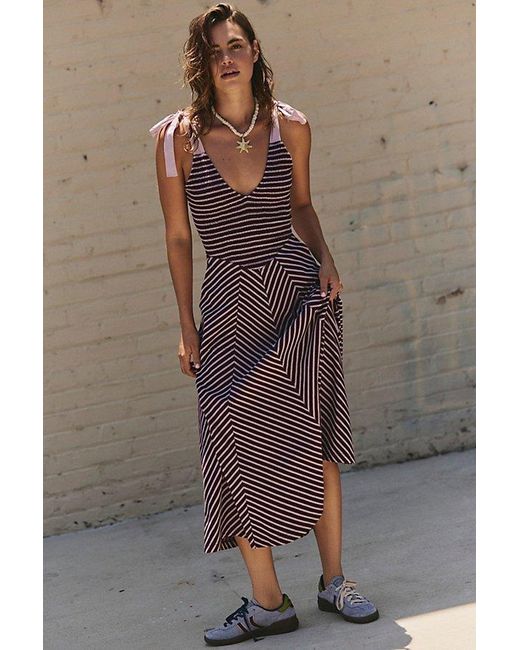 free-est Brown Cecelia Midi Dress By