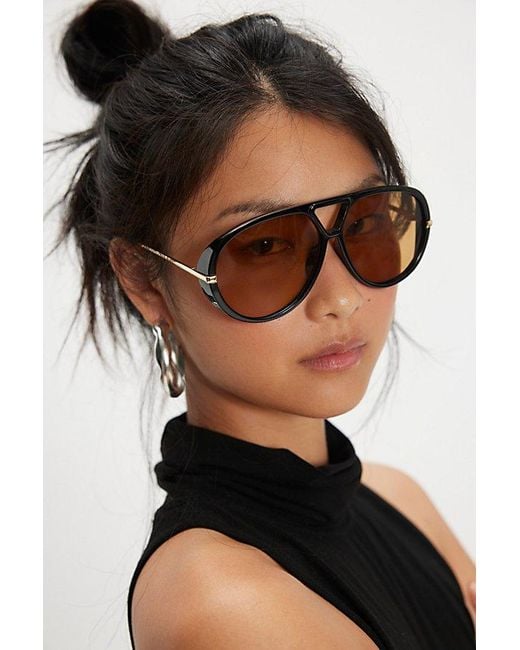 Free People Natural Sunday Afternoon Oversized Aviator Sunglasses