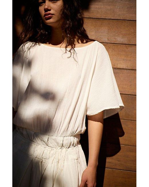 Free People Green Tiered Smocked Mini Dress