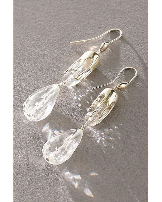Chan Luu Natural Dripping Crystal Dangle Earrings